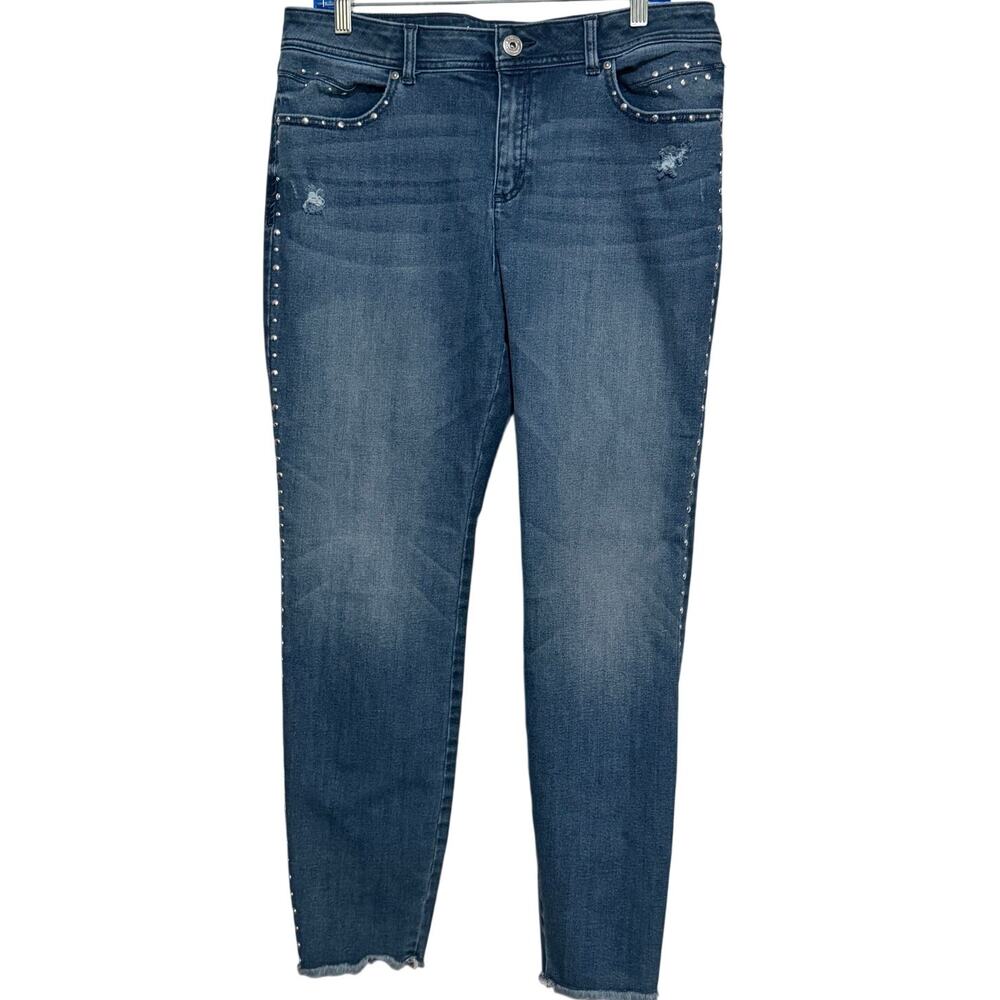Inc International Concepts Ripped Distressed Skinny Leg Regular Fit Jeans 12